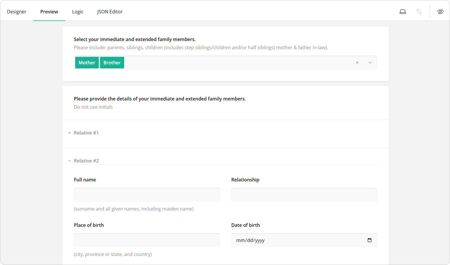 Preview the binding with the Multi-Select Dropdown