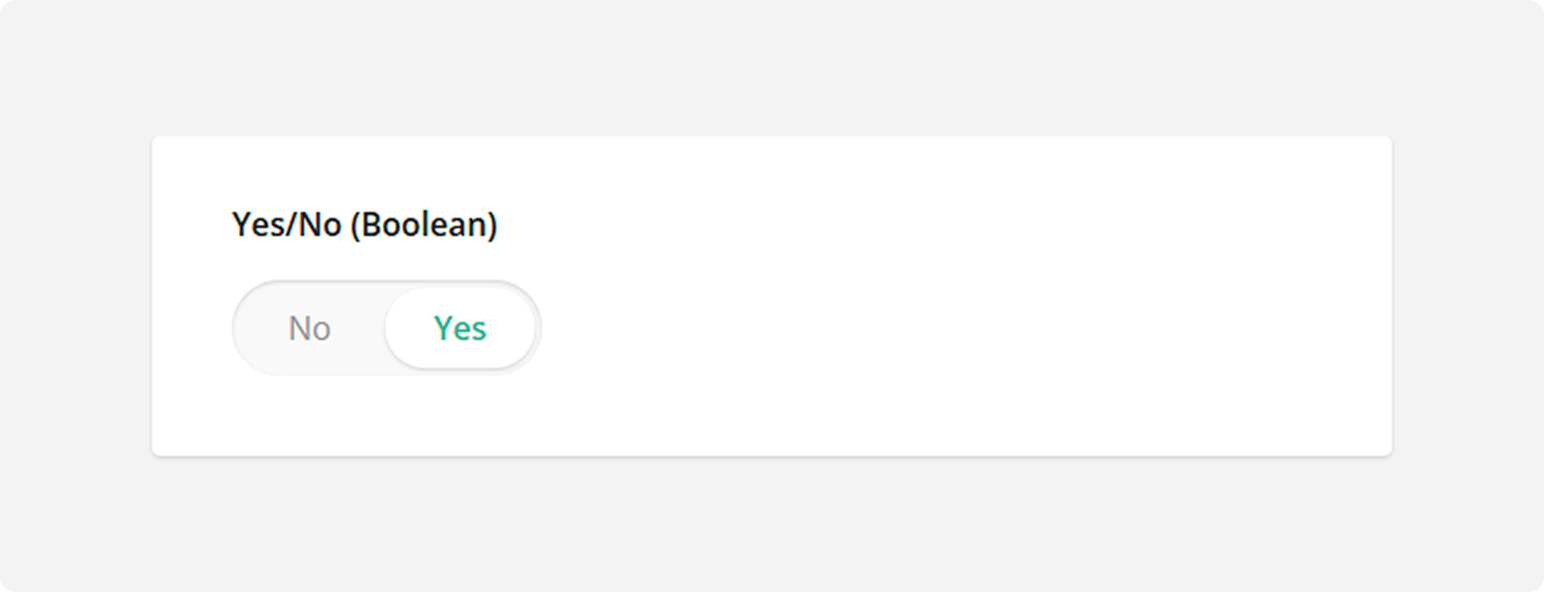 SurveyJS Question types - Yes/No (Boolean)