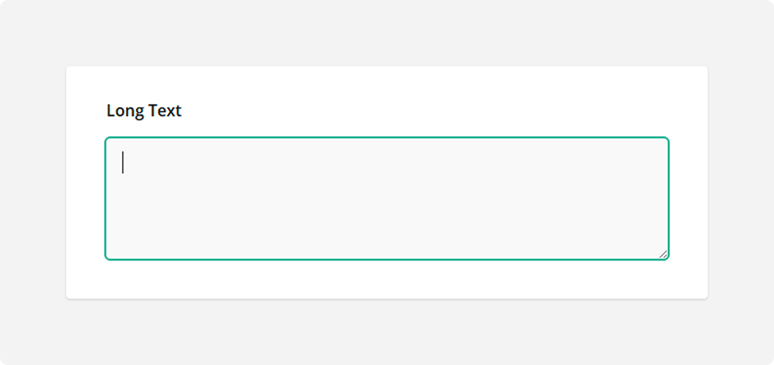 SurveyJS Question types - Long Text