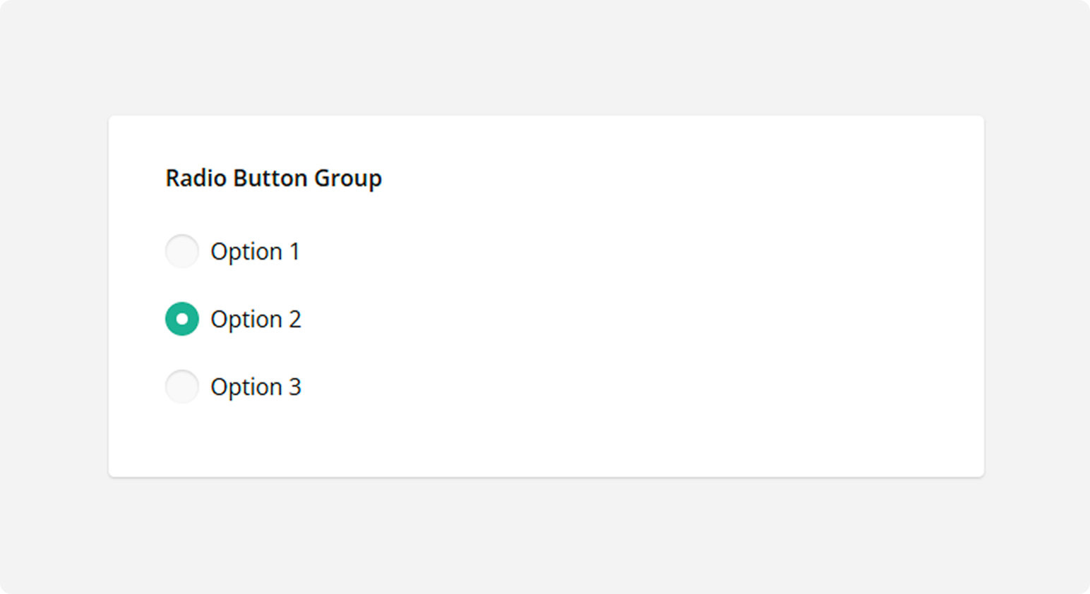 SurveyJS Question types - Radio Button Group