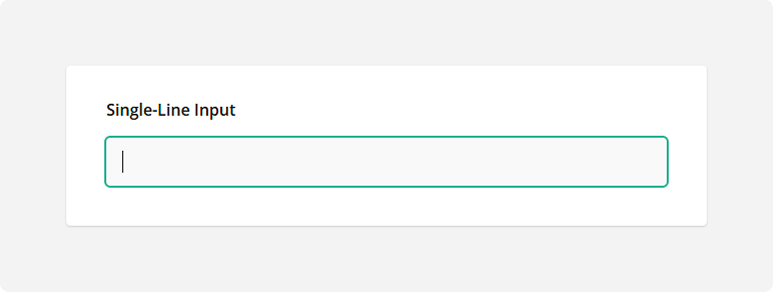 SurveyJS Question types - Single-line input