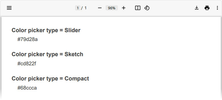 SurveyJS PDF Generator: Render custom questions as text