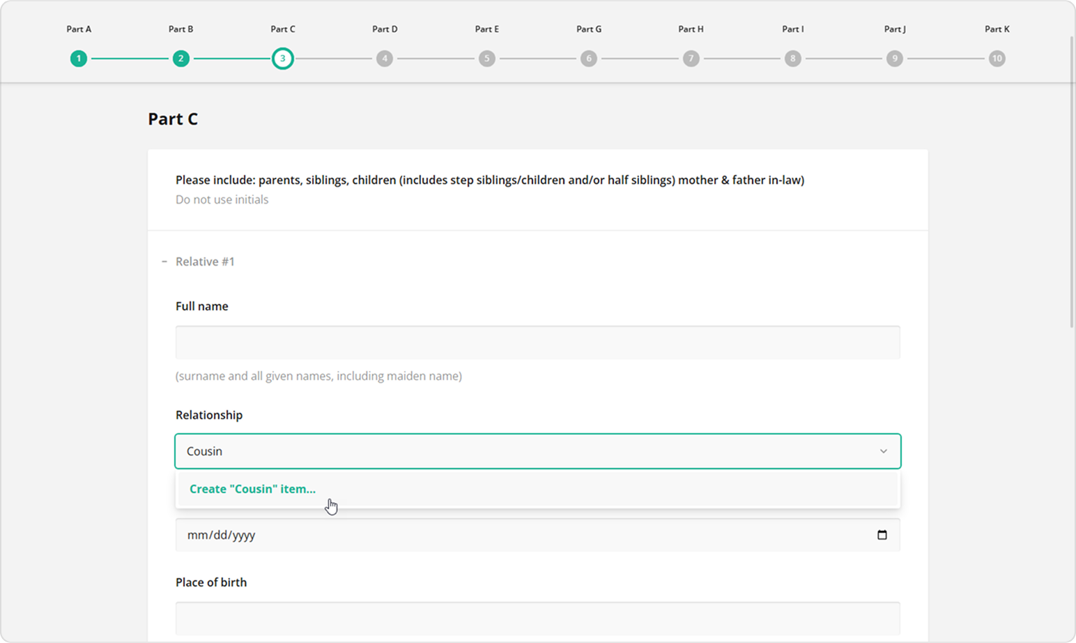 Add a custom choice to a dropdown list