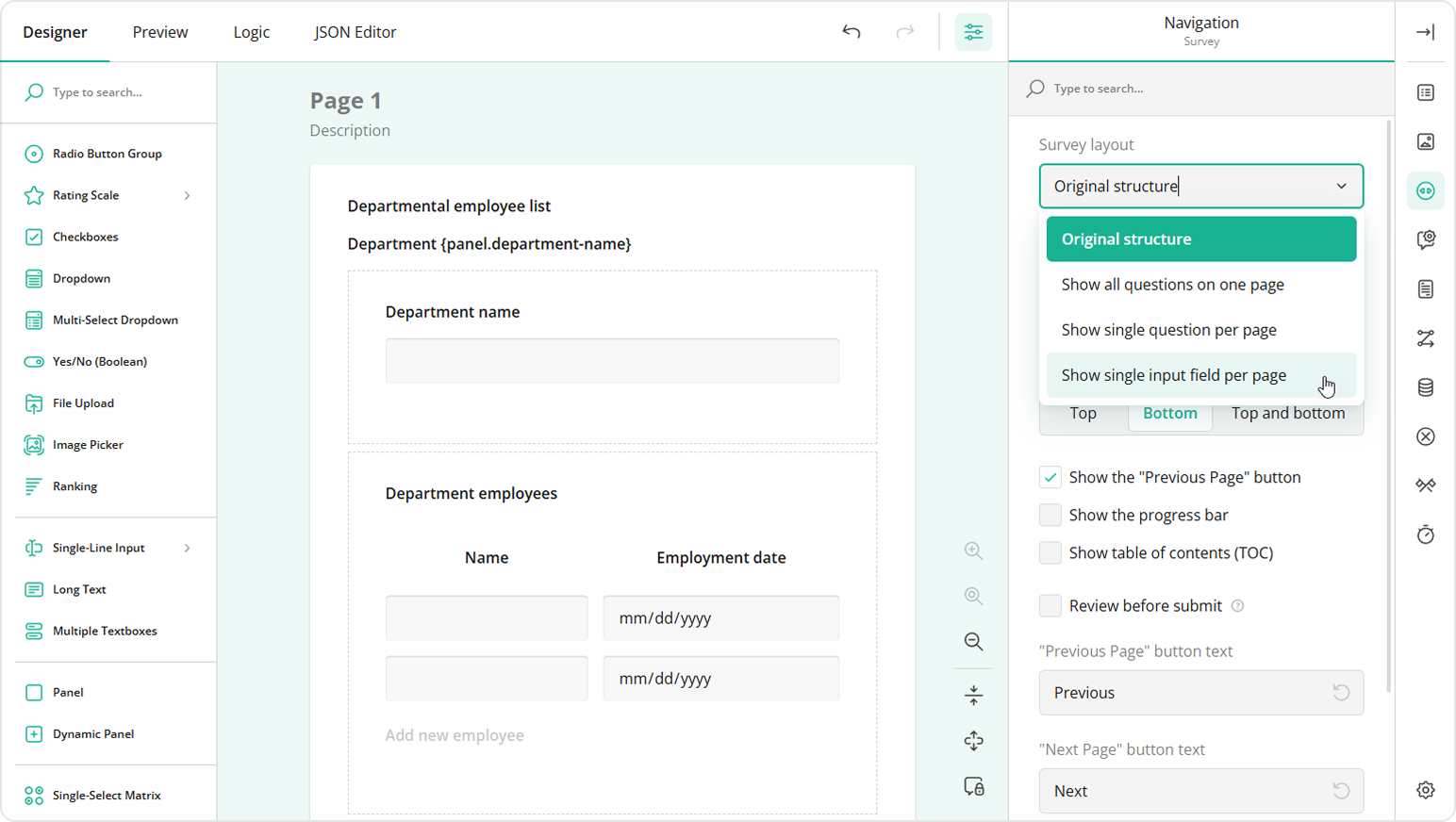 Enable Loop and Merge within a form