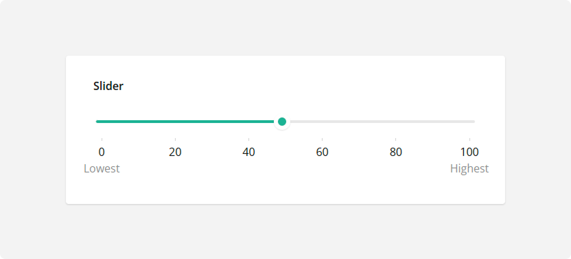 SurveyJS Slider: Custom labels with text and value